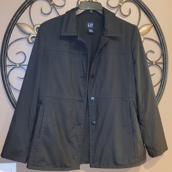 GAP Black Utility Jacket with Relaxed Fit - Picture 1 of 4